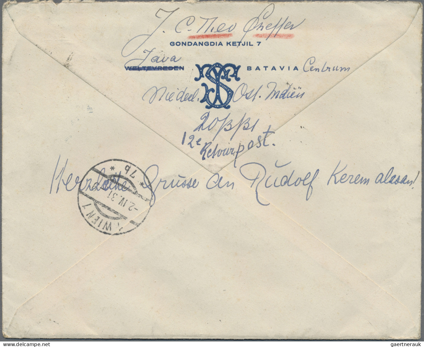 Dutch India: 1922-32: Group of 11 covers to Austria, with a wide range of postma