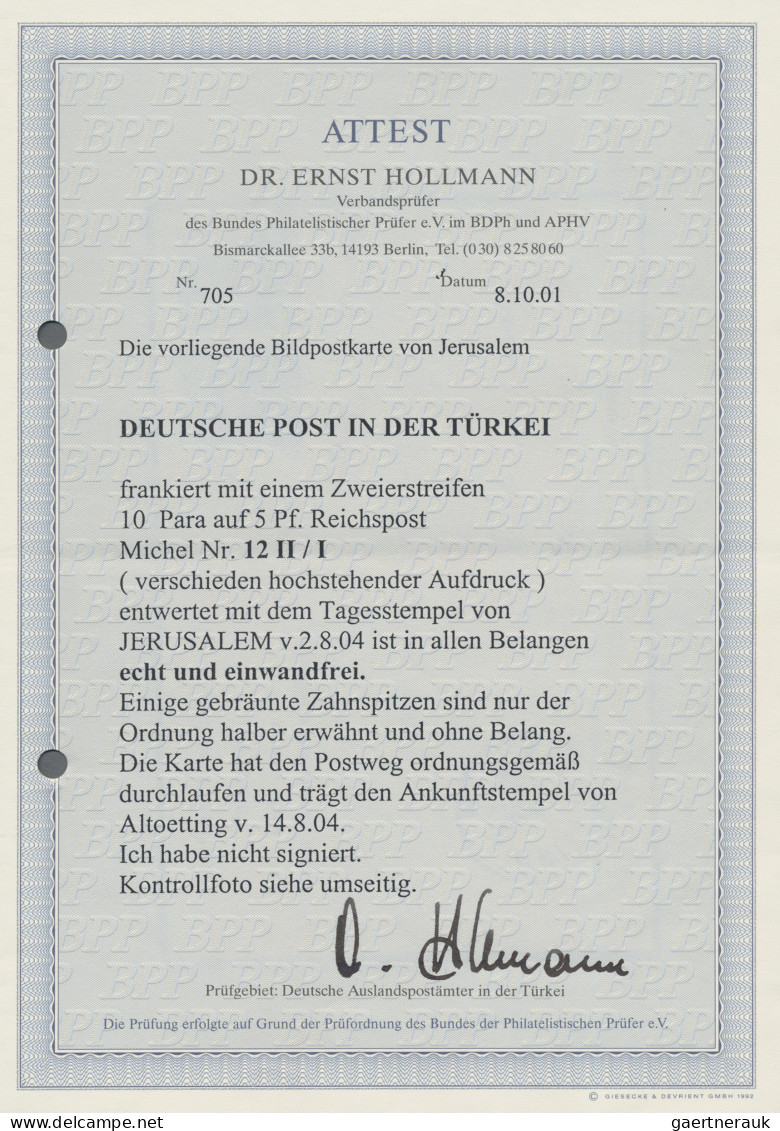 Deutsche Post In Der Türkei: 1900 Germania 10 Pa. Auf 5 (Pf) Im Waagerechten Paa - Turkey (offices)