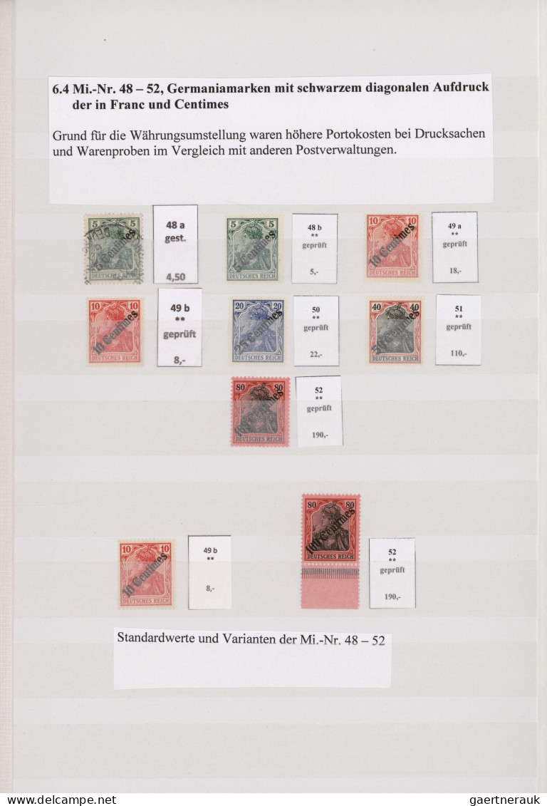 Deutsche Post In Der Türkei: 1900-1908 Spezialisierte Sammlung Der Germania-Ausg - Turkey (offices)