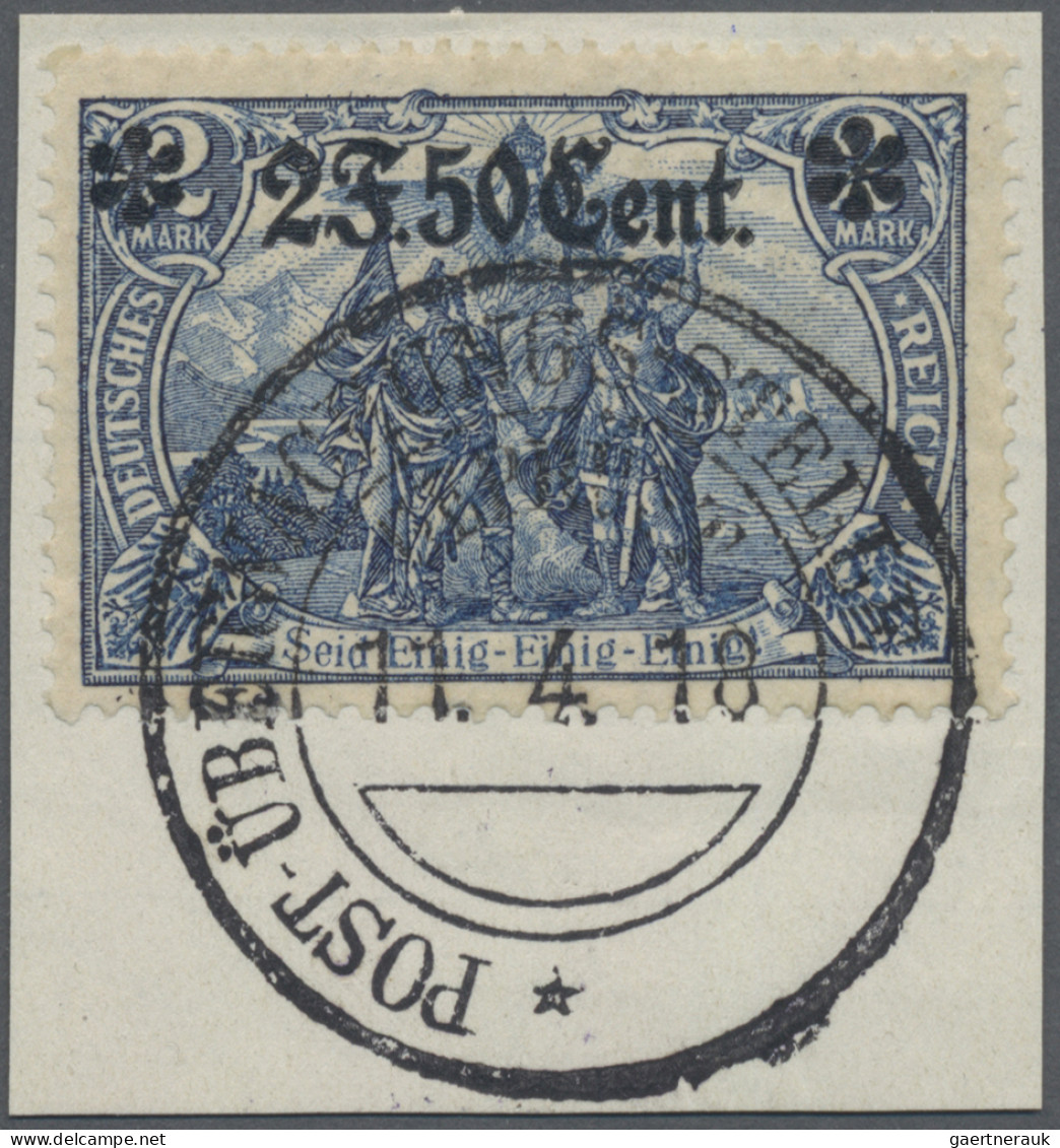 Deutsche Besetzung I. WK: Etappengebiet West: 1916 "2 F 50 C" Auf 2 M. Schwärzli - Besetzungen 1914-18