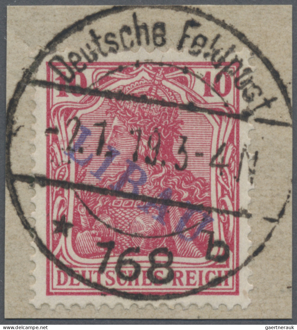 Deutsche Besetzung I. WK: Postgebiet Ober. Ost - Libau: 1919 Überkompletter Satz - Besetzungen 1914-18