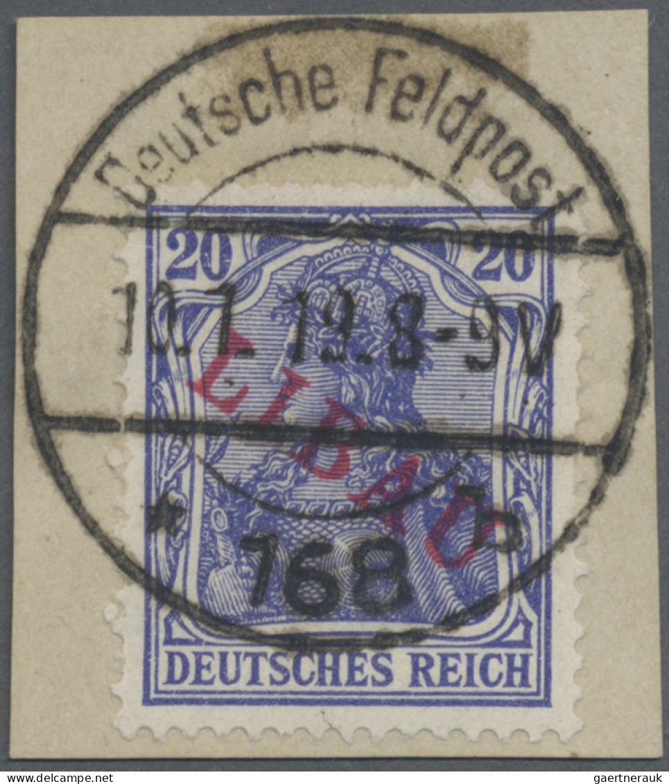 Deutsche Besetzung I. WK: Postgebiet Ober. Ost - Libau: 1919 Überkompletter Satz