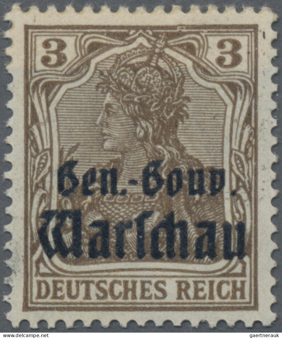 Deutsche Besetzung I. WK: Deutsche Post In Polen: 1916 - Druckprobe Der Reichsdr - Occupazione 1914 – 18