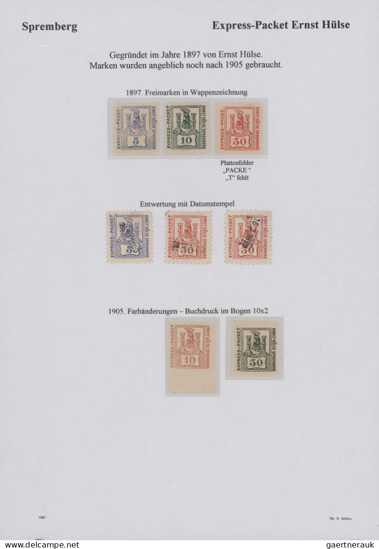 Deutsches Reich - Privatpost (Stadtpost): 1890/1900, Diverse Stadtposten, sauber