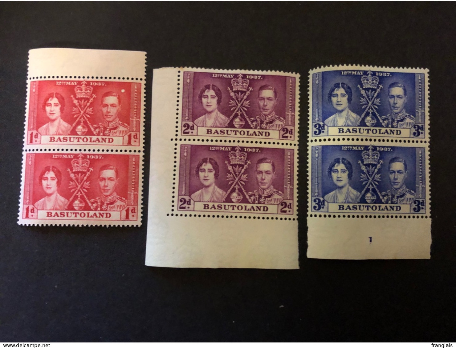 1937 CORONATION SET IN UNMOUNTED MINT PAIRS Very Fresh Condition - 1933-1964 Kronenkolonie