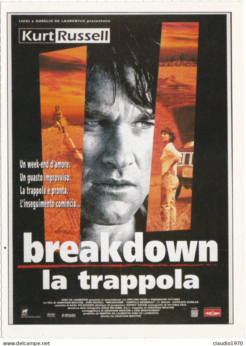 CINEMA - BRAKDOWN - LA TRAPPOLA - 1997 - PICCOLA LOCANDINA CM. 14X10 - Cinema Advertisement