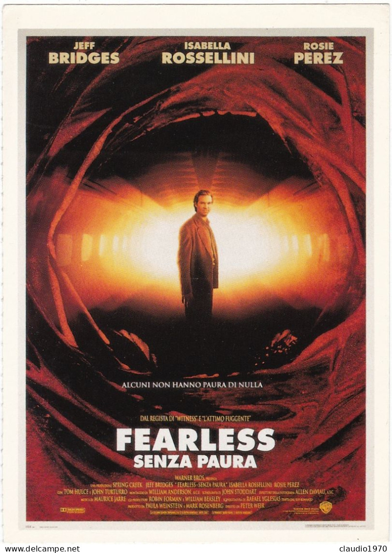 CINEMA - FEARLESS - SENZA PAURA - 1993 - PICCOLA LOCANDINA CM. 14X10 - Cinema Advertisement