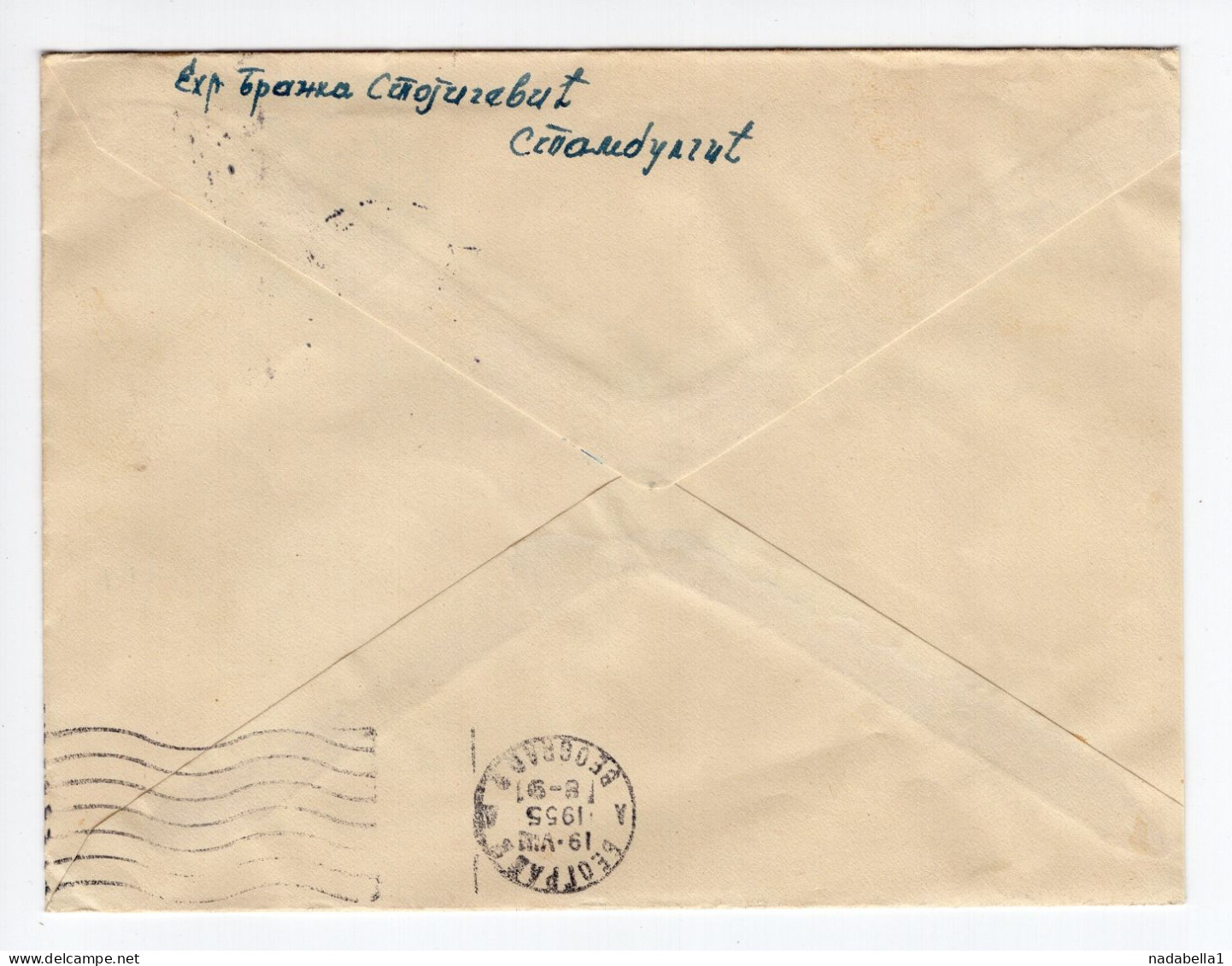 1955. YUGOSLAVIA,BOSNIA,STAMBULCIC,TPO 18 VISEGRAD - SARAJEVO,COVER SENT TO BELGRADE - Cartas & Documentos