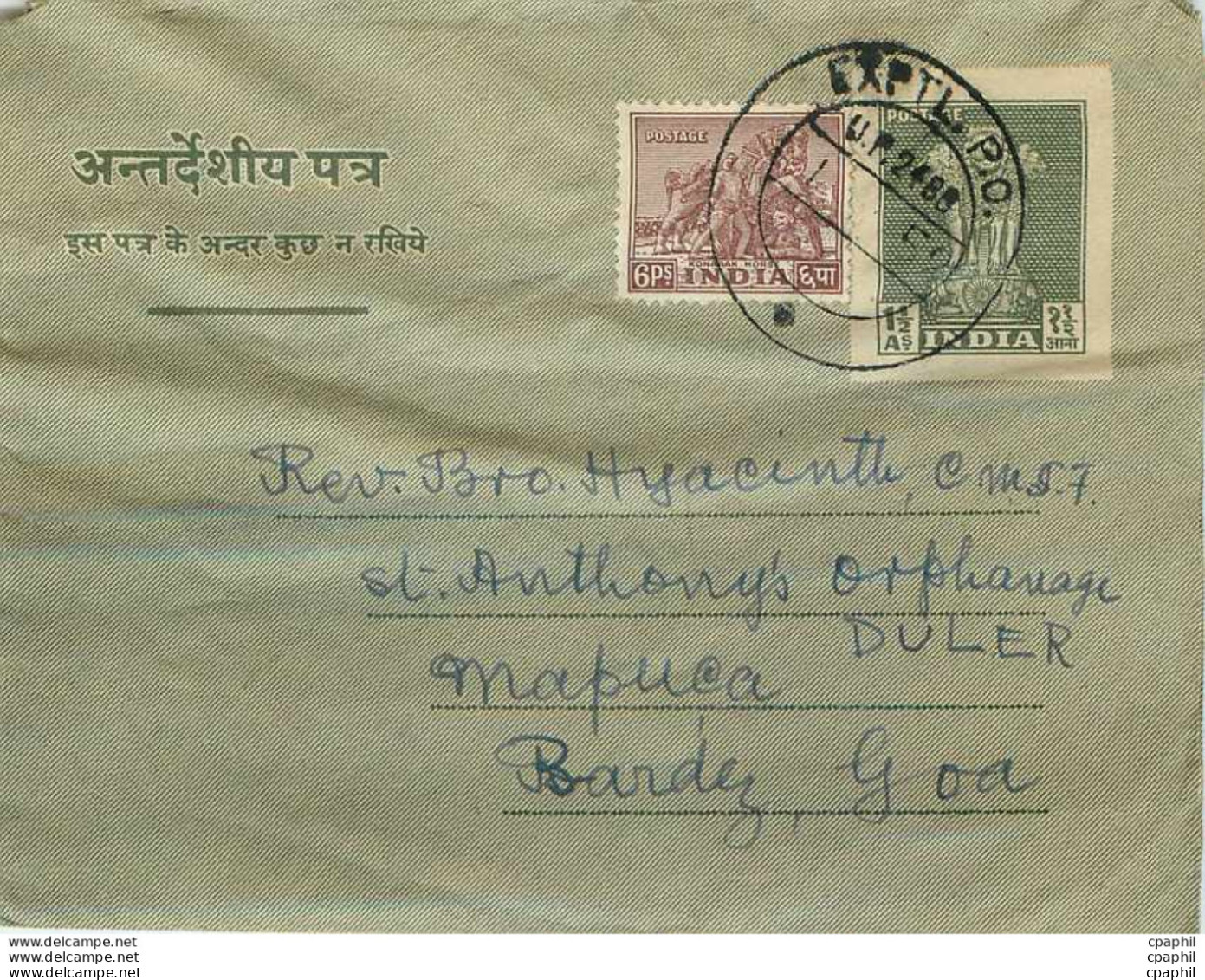 Cover Aerogramme Lettre Aerogramme Inde - Luchtpostbladen