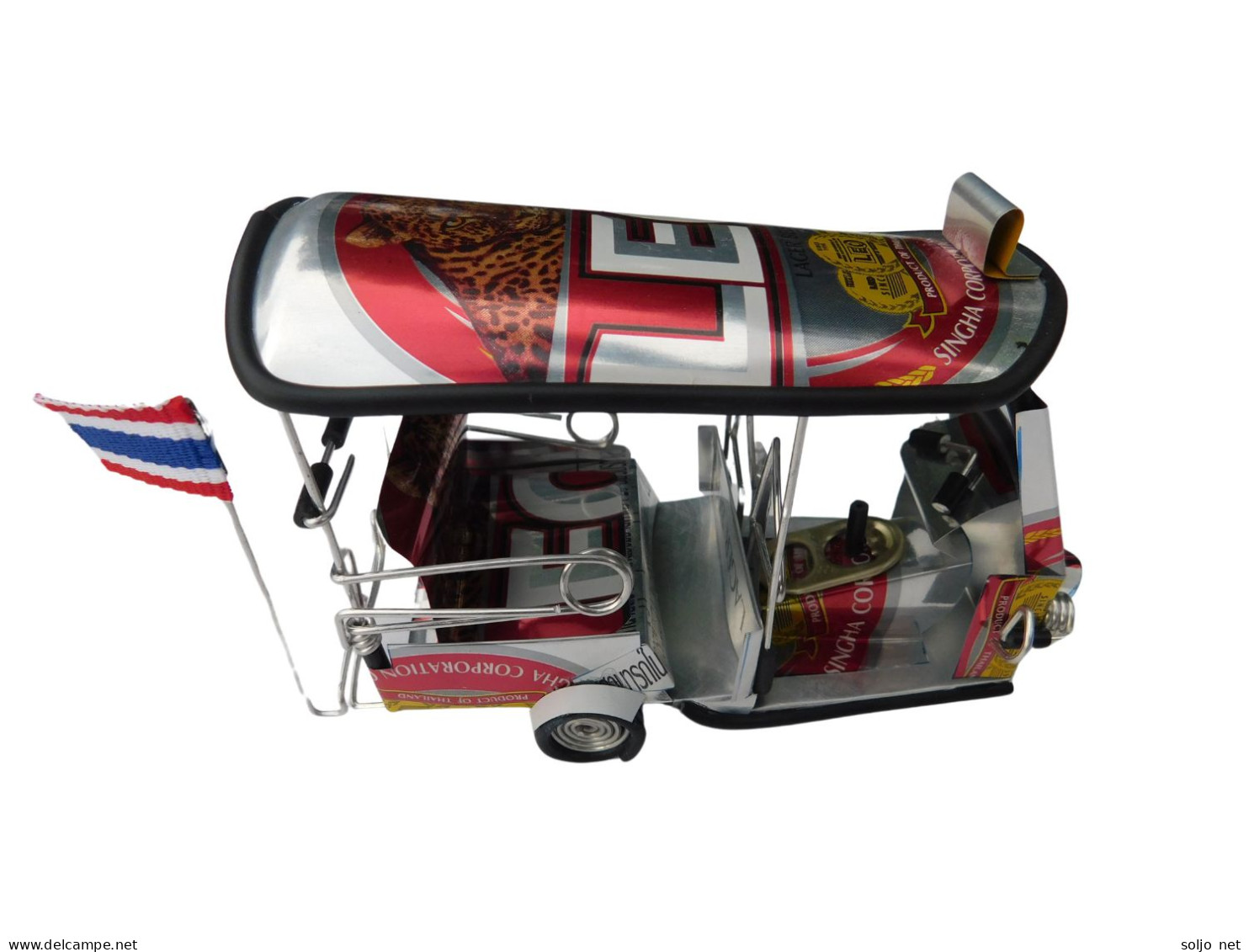 *** Leo Beer *** Detailgetreue Handgefertigte Nachbildung: TUK TUK Taxi Aus Thailand - 14x7x6 Cm - Motorfietsen