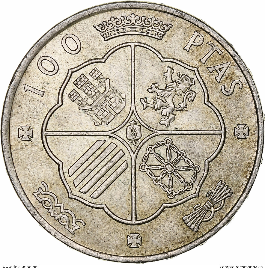 Espagne, Caudillo And Regent, 100 Pesetas, 1966 (67), Argent, SUP, KM:797 - 100 Pesetas