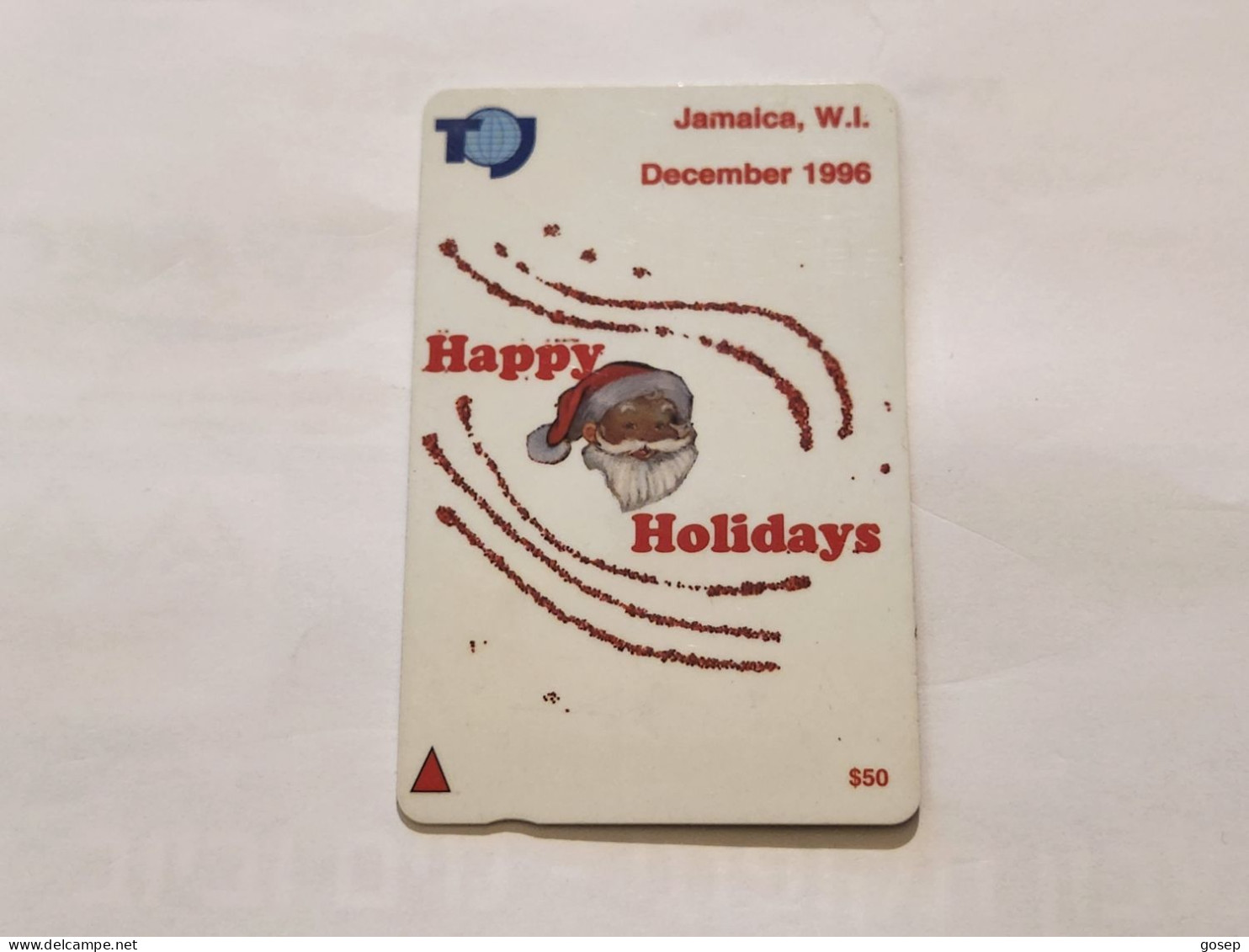 JAMAICA-(115JAMA-(0)-JAM-115A-(0)-Happy Holidays-(45)-(115JAMA015415)-(J$50)-used Card+1card Prepiad - Jamaica