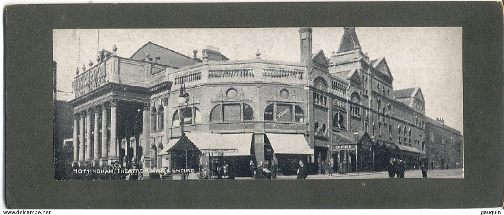 CPA Panoramique - NOTTINGHAM - Théâtre Royal & Empire ... Edition Photochrom Cie ( Format 25x10) - Nottingham