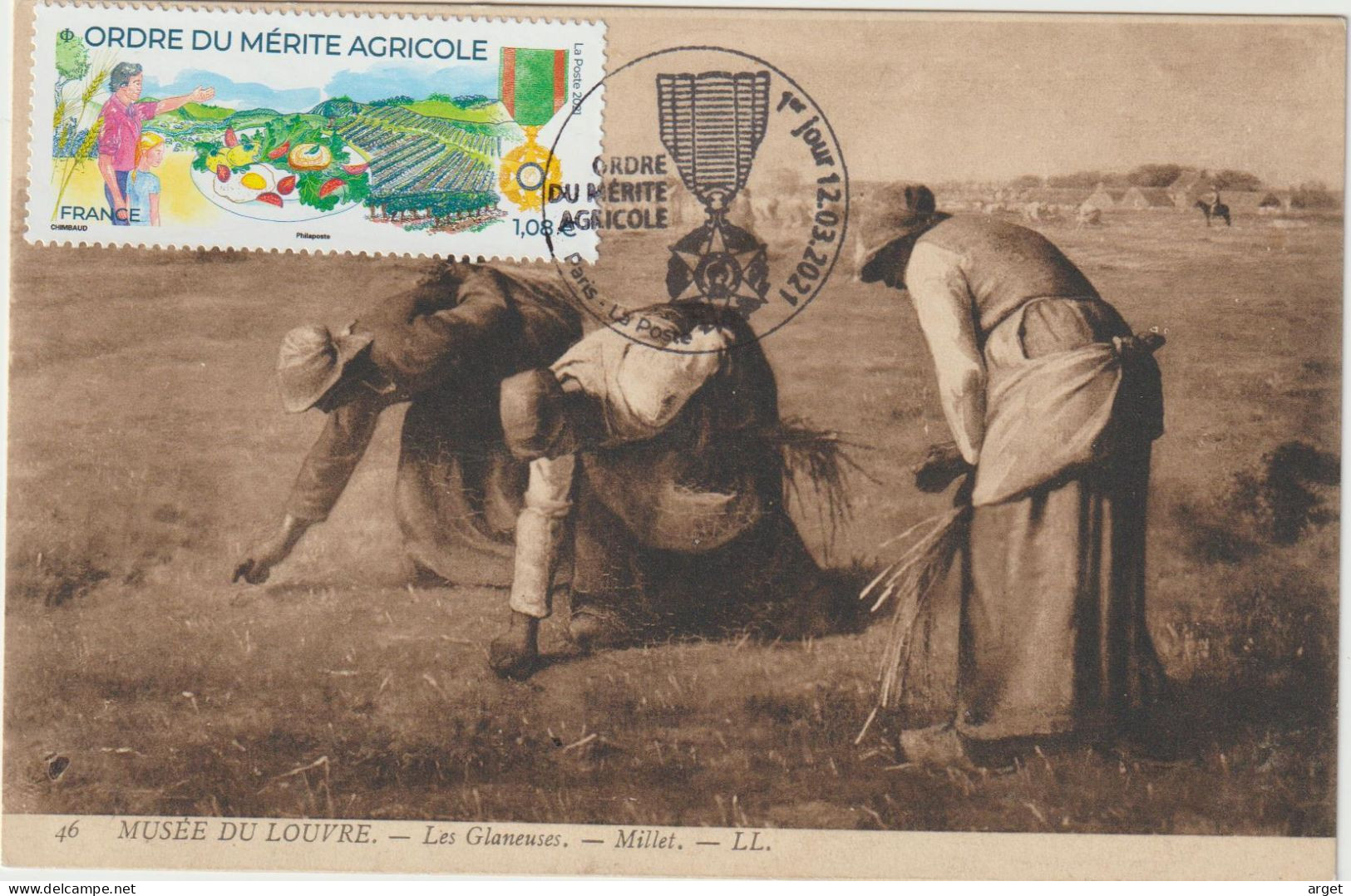 Carte Maximum FRANCE N°Yvert 5475 (MERITE AGRICOLE) Obl Sp Ill 1er Jour Sur Carte Ancienne Pt Ft (MILLET) RRR - 2020-…