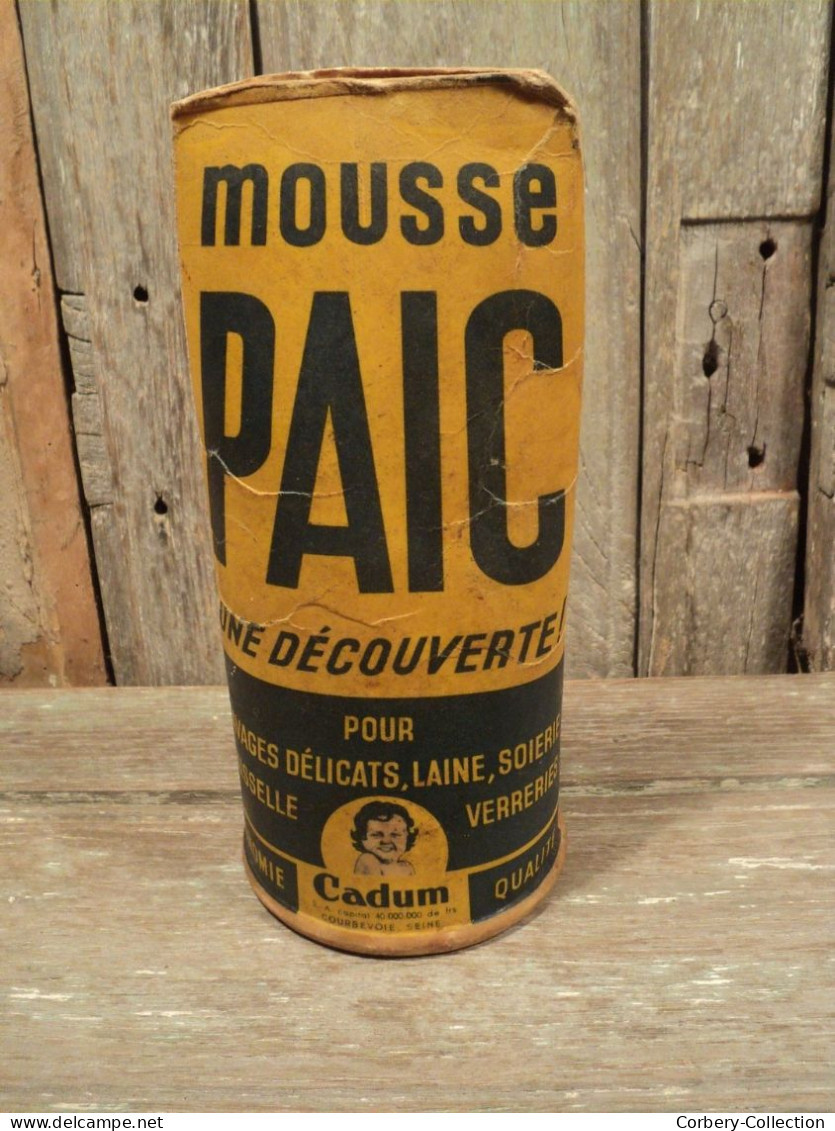 Boite Carton Publicitaire Lessive Mousse Paic Cadum