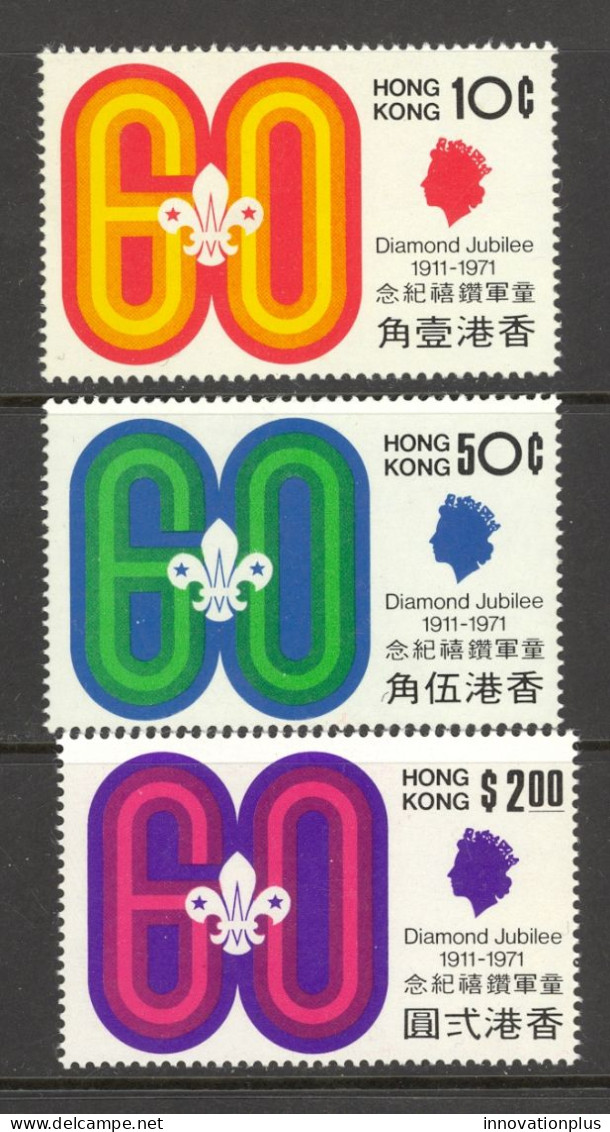 Hong Kong Sc# 262-264 MNH 1971 Boy Scouting 60th - Neufs