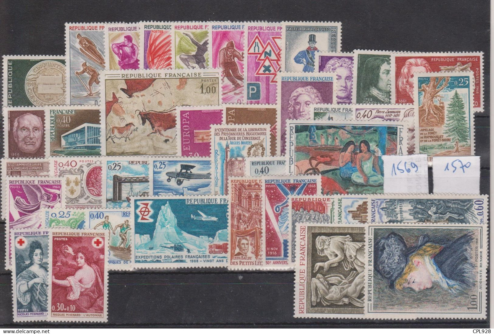 France 1968 Année Neuf Sans Charnières (sauf 1569 Et 1570 Avec Charnière) - 1960-1969