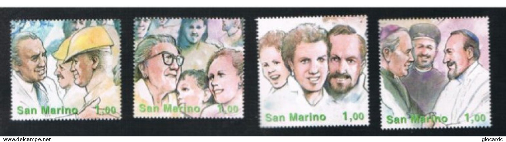 SAN MARINO - UN 2008.2011 - 2004 25^ ANNIV. DEL MEETING DI RIMINI (COMPLET SET OF 4 STAMPS, BY BF)      - MINT ** - Unused Stamps