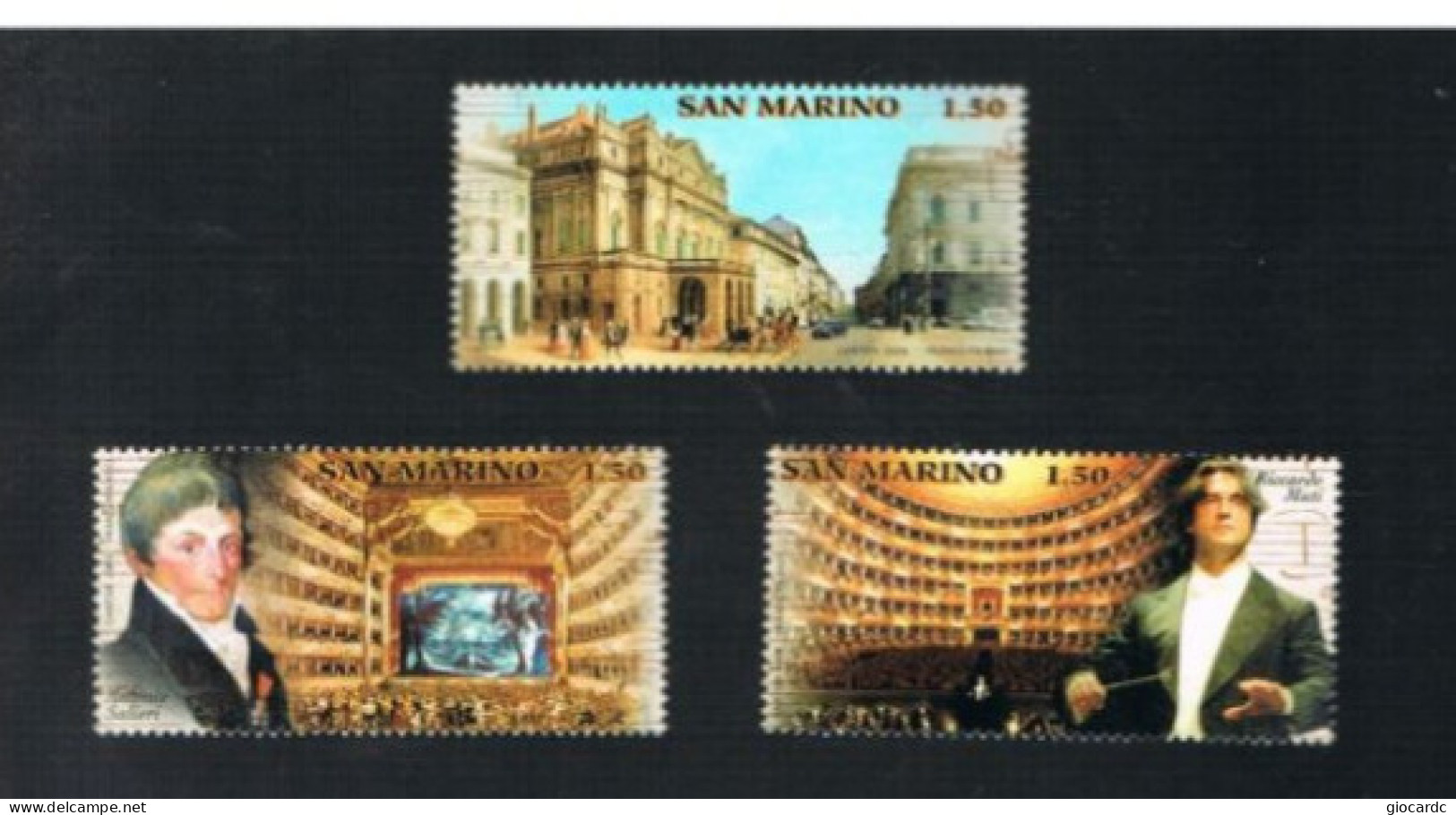 SAN MARINO - UN 2022.2024 - 2004 RIAPERTURA TEATRO ALLA SCALA DI MILANO  (COMPLET SET OF 3, BY BF)      - MINT ** - Unused Stamps