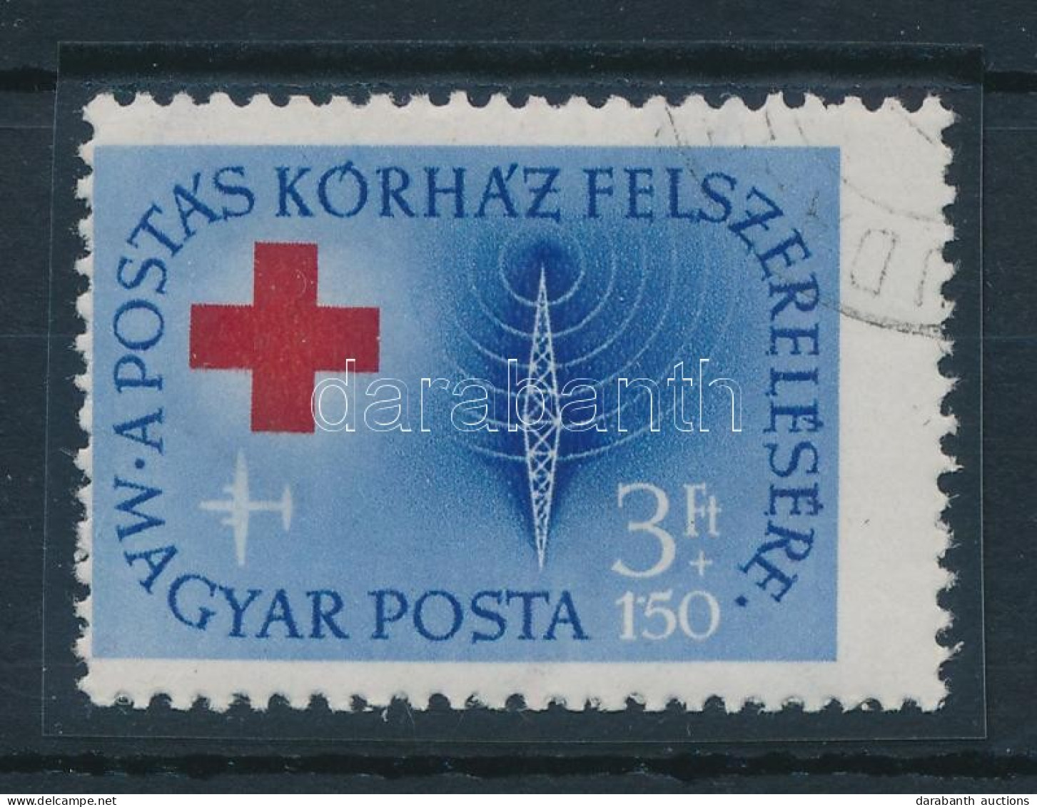 O 1957 Postáskórház 3 Ft Erősen Elfogazva - Other & Unclassified