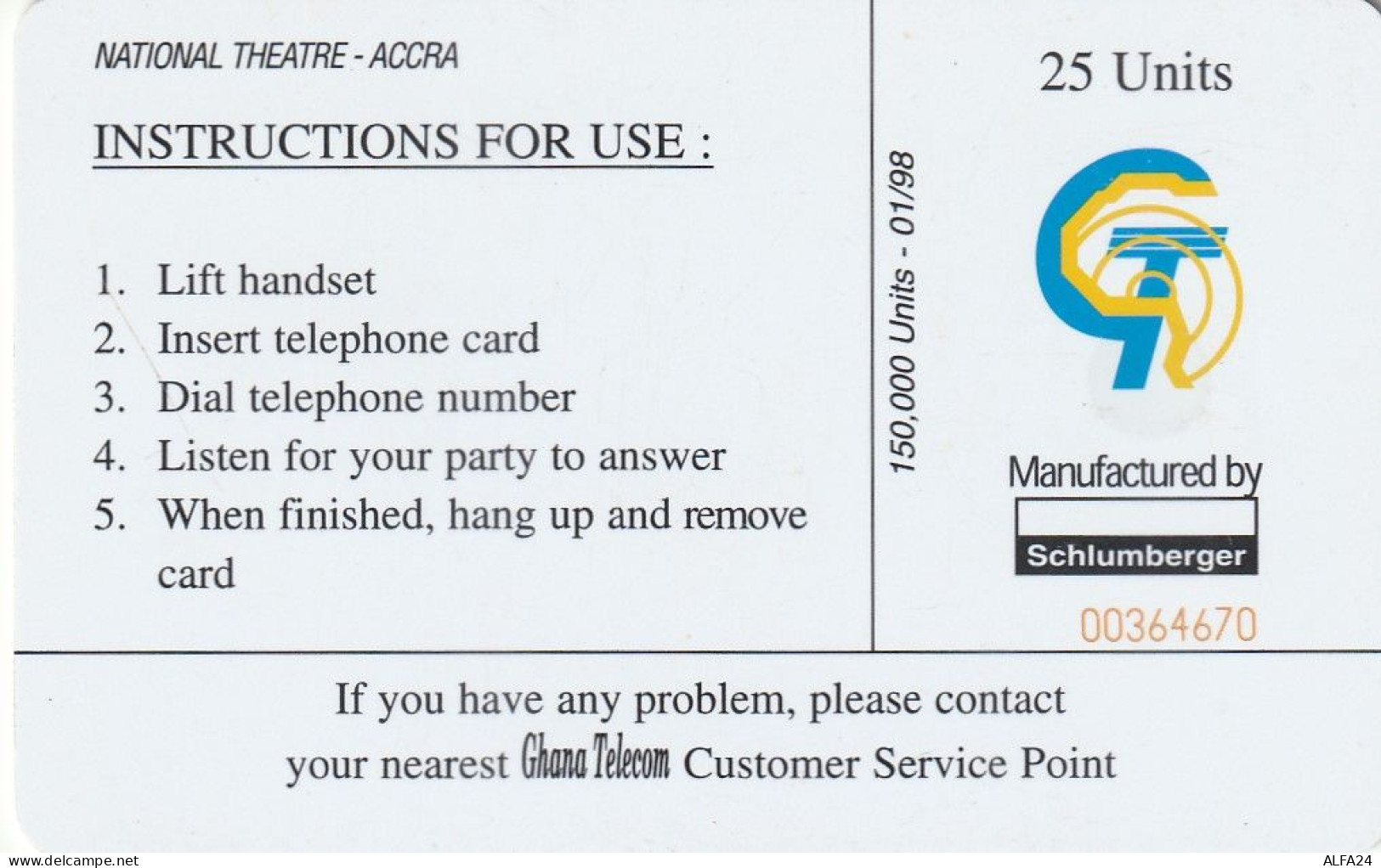 PHONE CARD GHANA  (E5.15.8 - Ghana