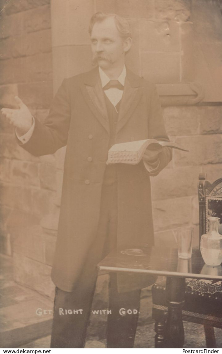 Sheffield Convent Christian Preacher Evangelist Old Real Photo Postcard - Sheffield