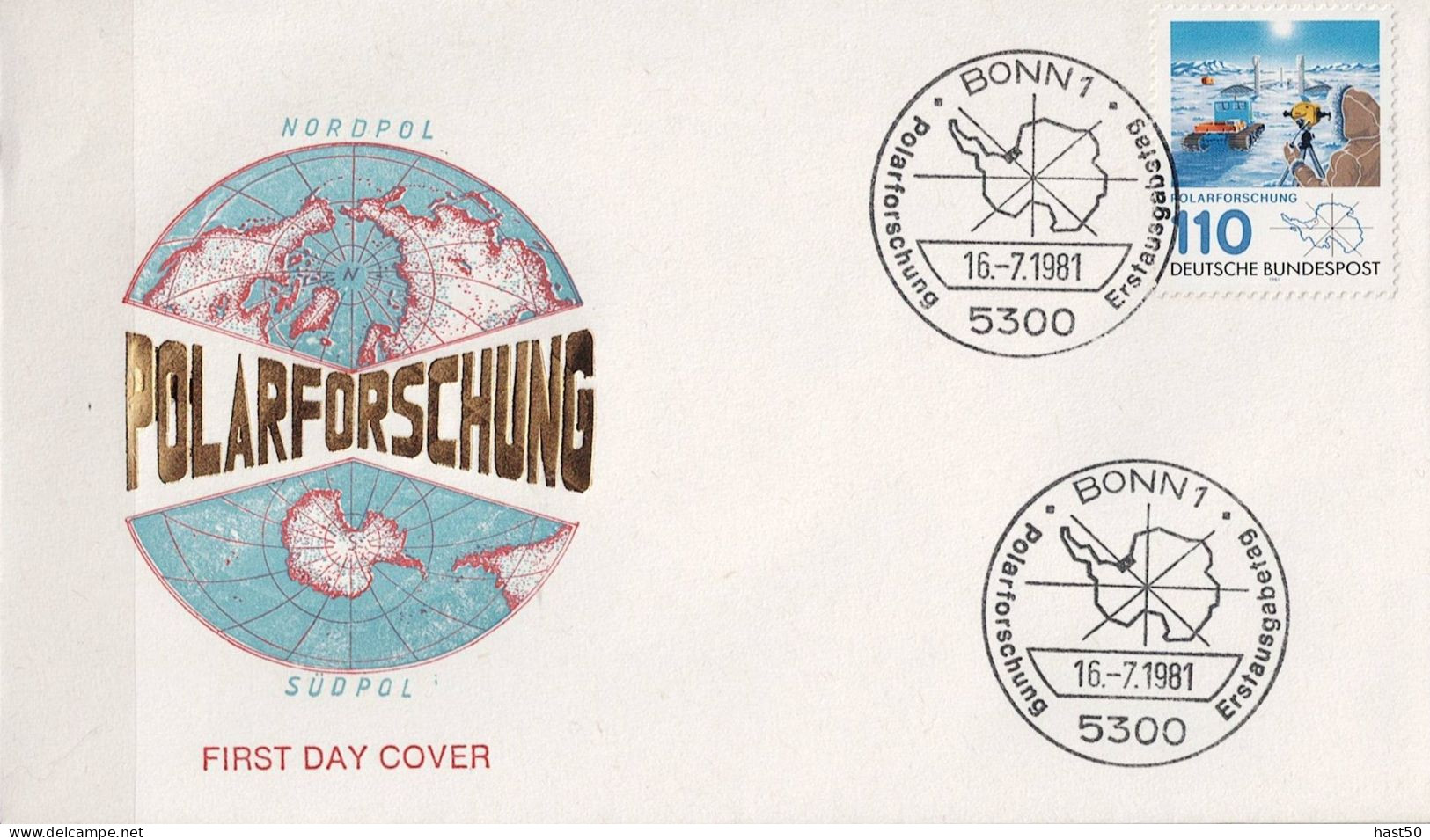 BRD FRG RFA - Polarfoschung (Mi.Nr. 1100) 1981 - Illustrierter FDC - 1981-1990