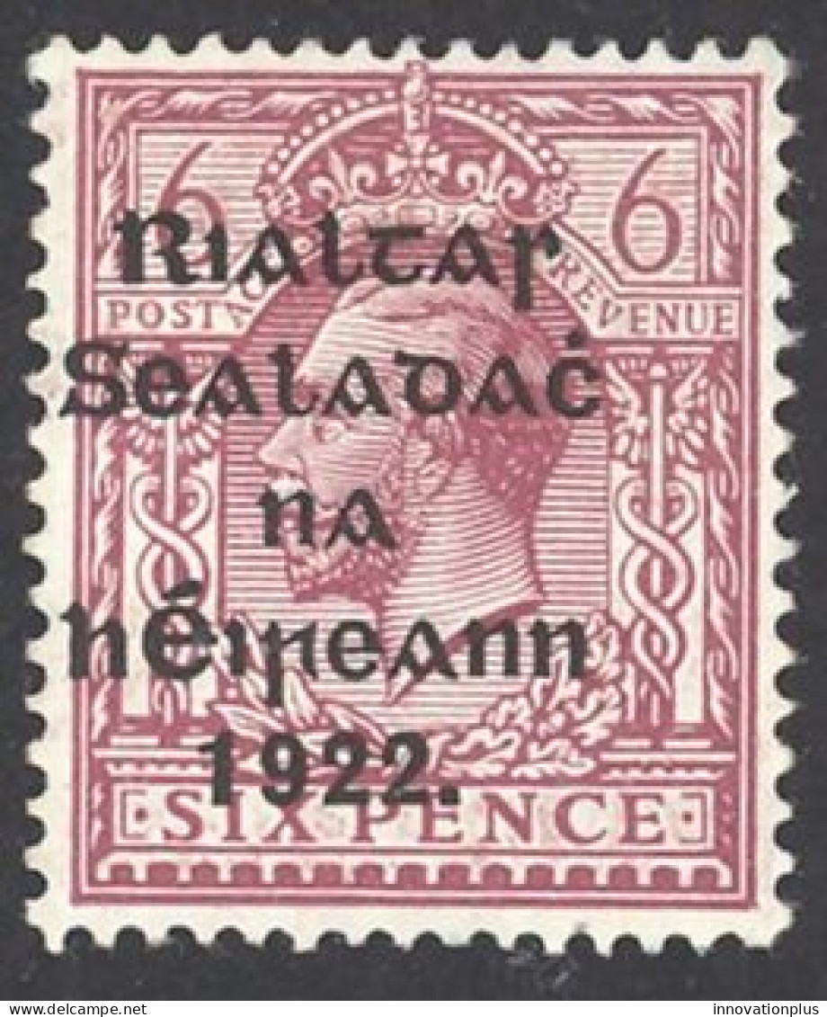 Ireland Sc# 31 MH (a) 14½X16mm 1922 6p Alex. Thom Overprint - Neufs