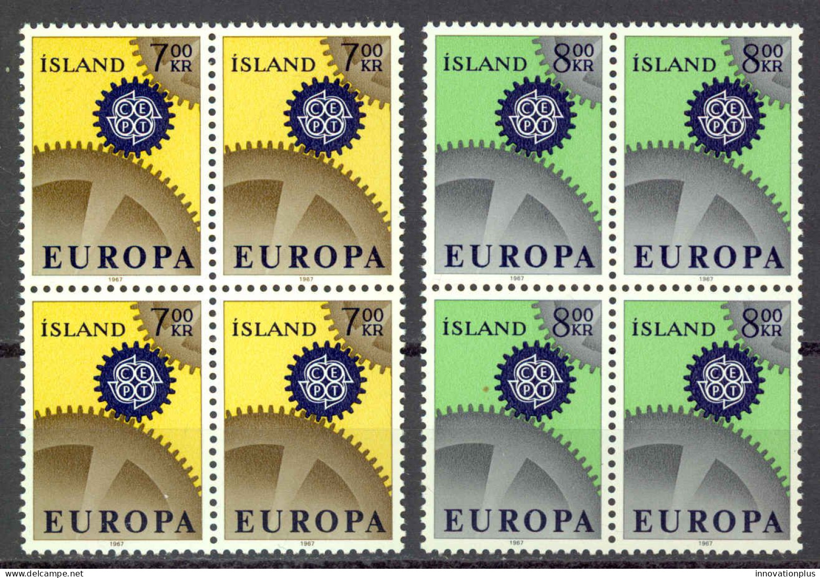 Iceland Sc# 389-390 MNH Block/4 1967 Europa - Neufs