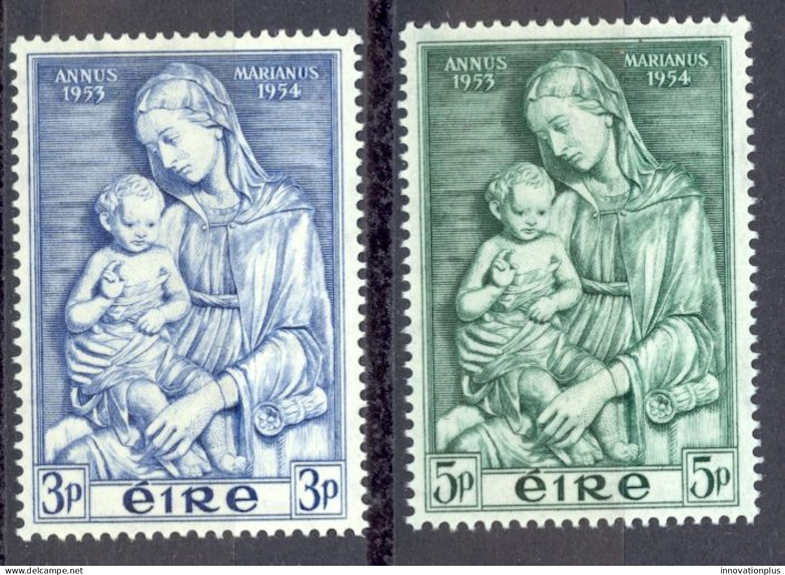 Ireland Sc# 151-152 MNH 1954 Madonna By Della Robbia - Unused Stamps