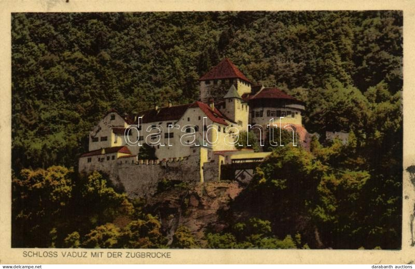 T2 1929 Vaduz, Vadoz; Schloss Vaduz Mit Der Zugbrücke / Castle, Drawbridge - Unclassified