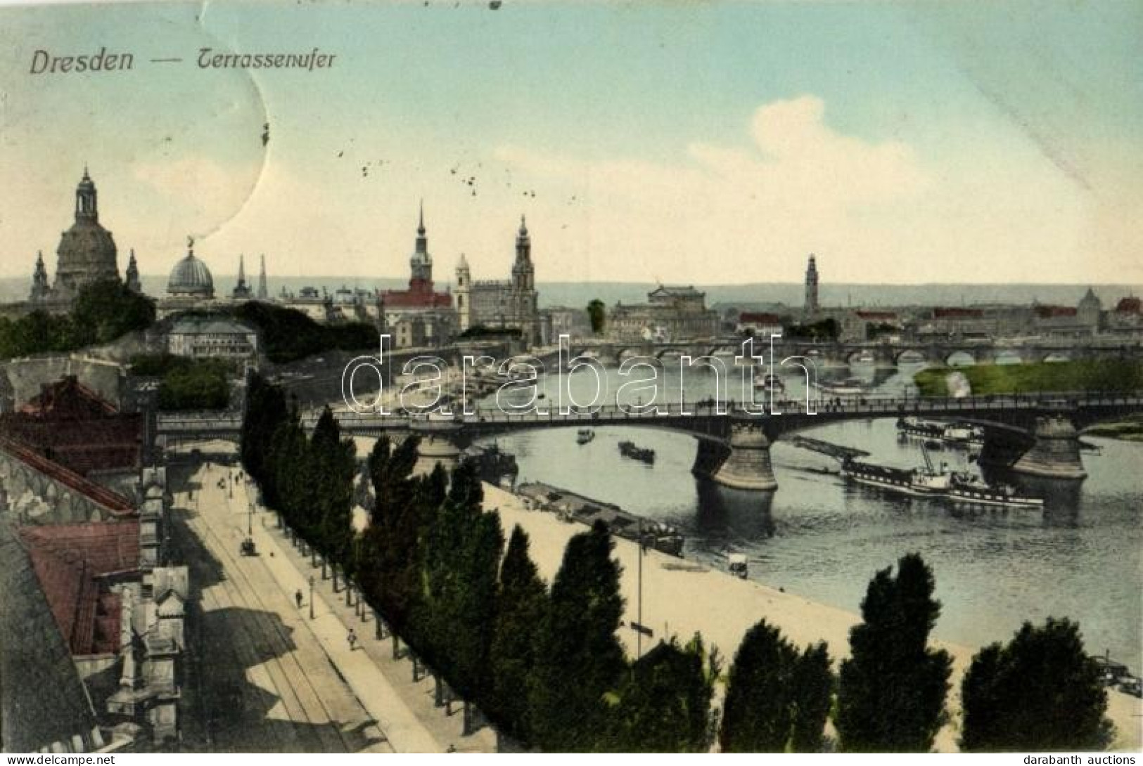 T2 1909 Dresden, Terrassenufer / Quay, General View - Non Classificati