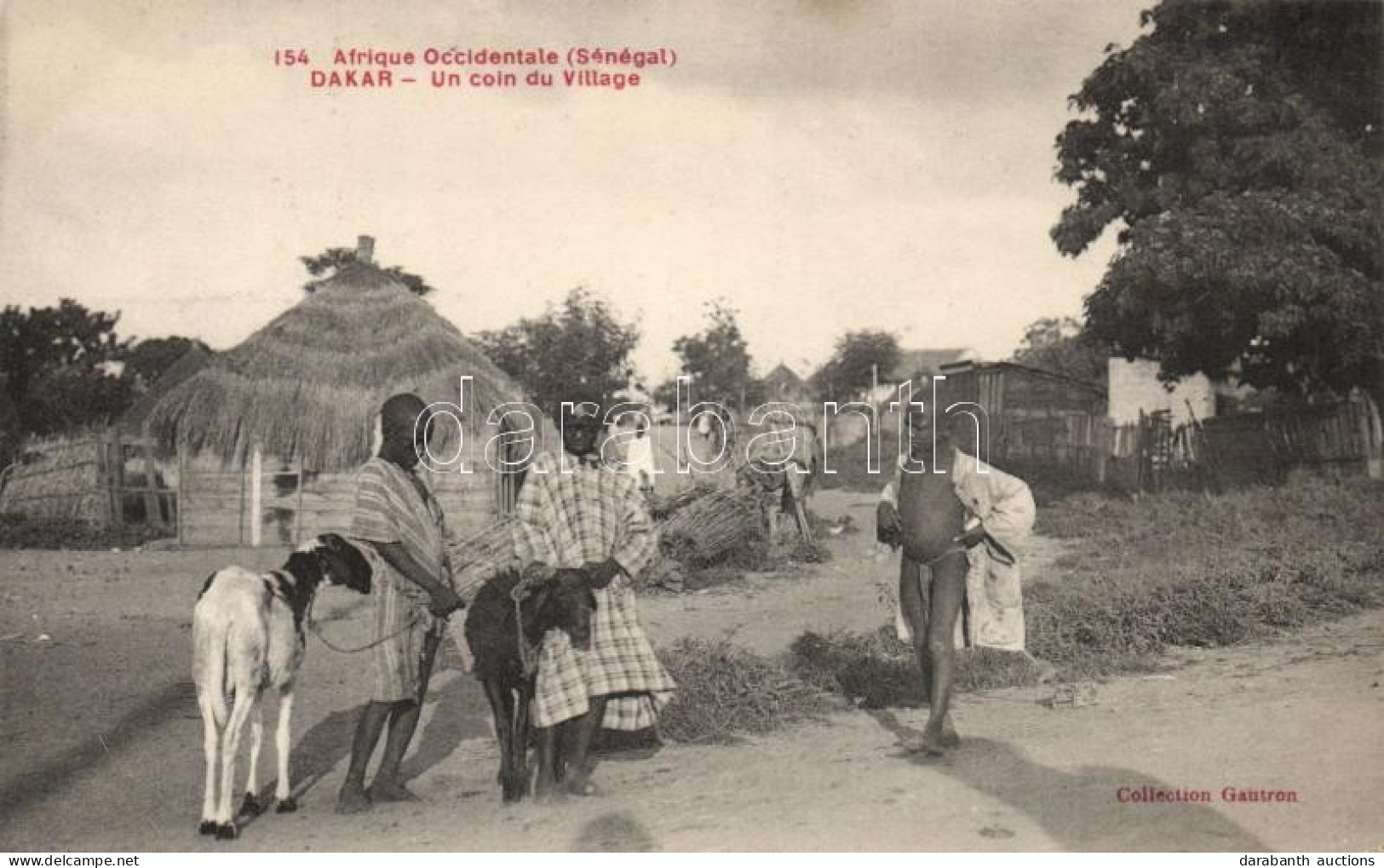 ** T2 Dakar, Un Coin Du Village / Village, Children, Goat, Folklore - Non Classés