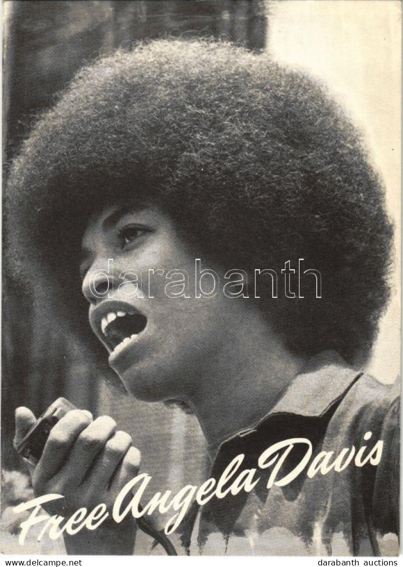 ** T1 1970 Free Angela Davis. Published By The World Federation Of Democratic Youth. Printed Address Line Of President N - Non Classés