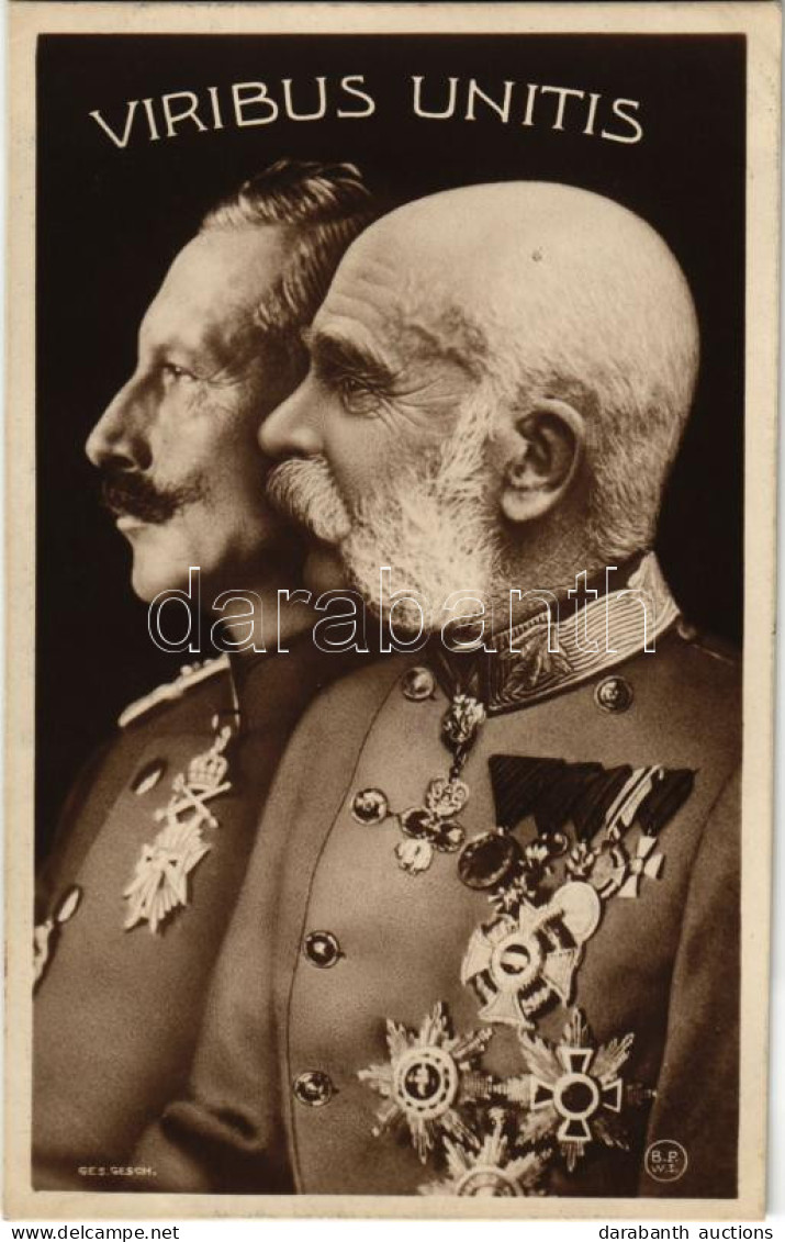 ** T2/T3 I. Ferenc József és II. Vilmos Német Császár / Franz Joseph I Of Austria And Wilhelm II German Emperor, Viribus - Non Classés