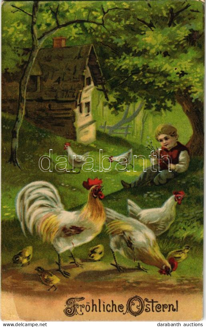 T2/T3 1914 Fröhliche Ostern! / Húsvét / Easter Greeting. Litho - Non Classés