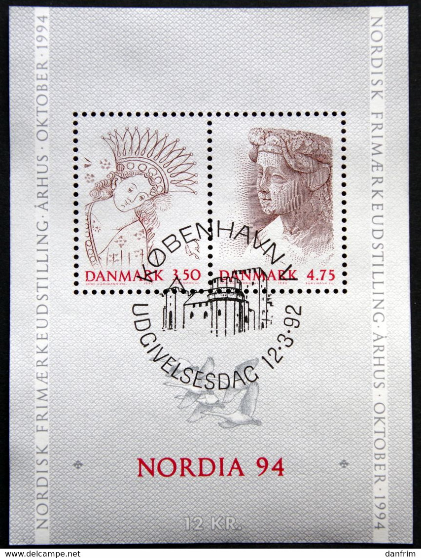 Denmark 1992 NORDIA '94, MiNr. 1023-1024  BLOCK 8   ( Lot Mappe ) - Usado