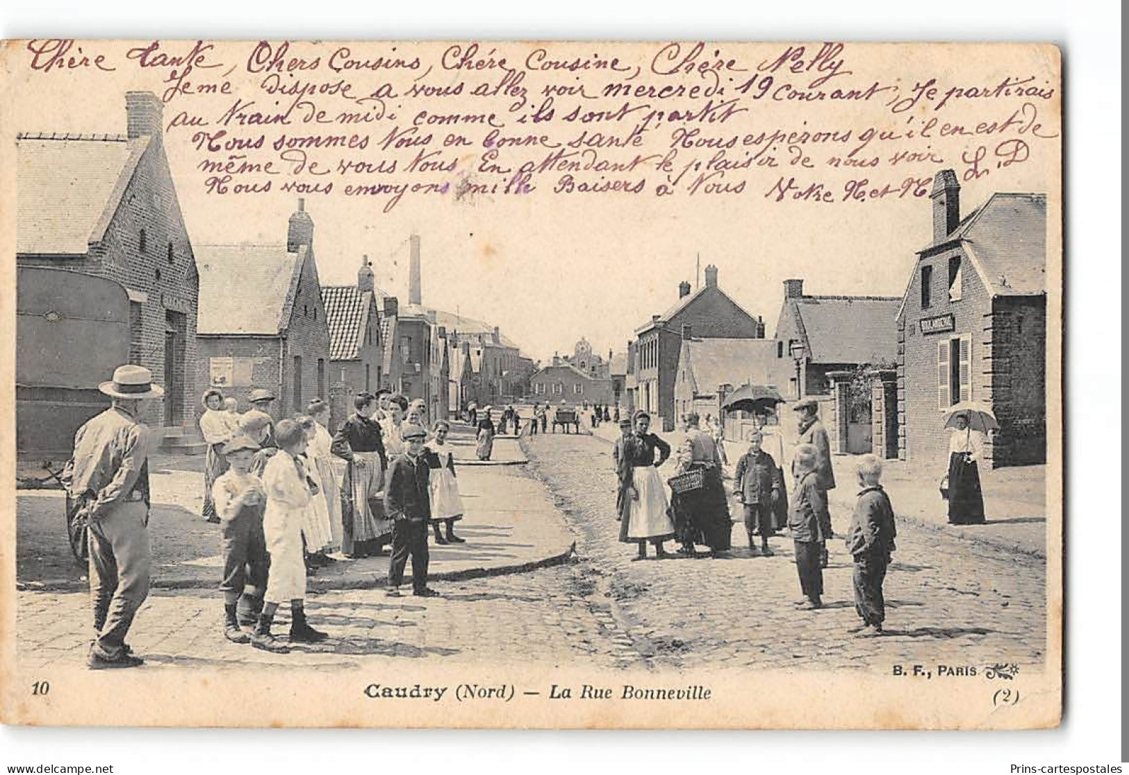 CPA 59 Caudry La Rue Bonneville - Caudry