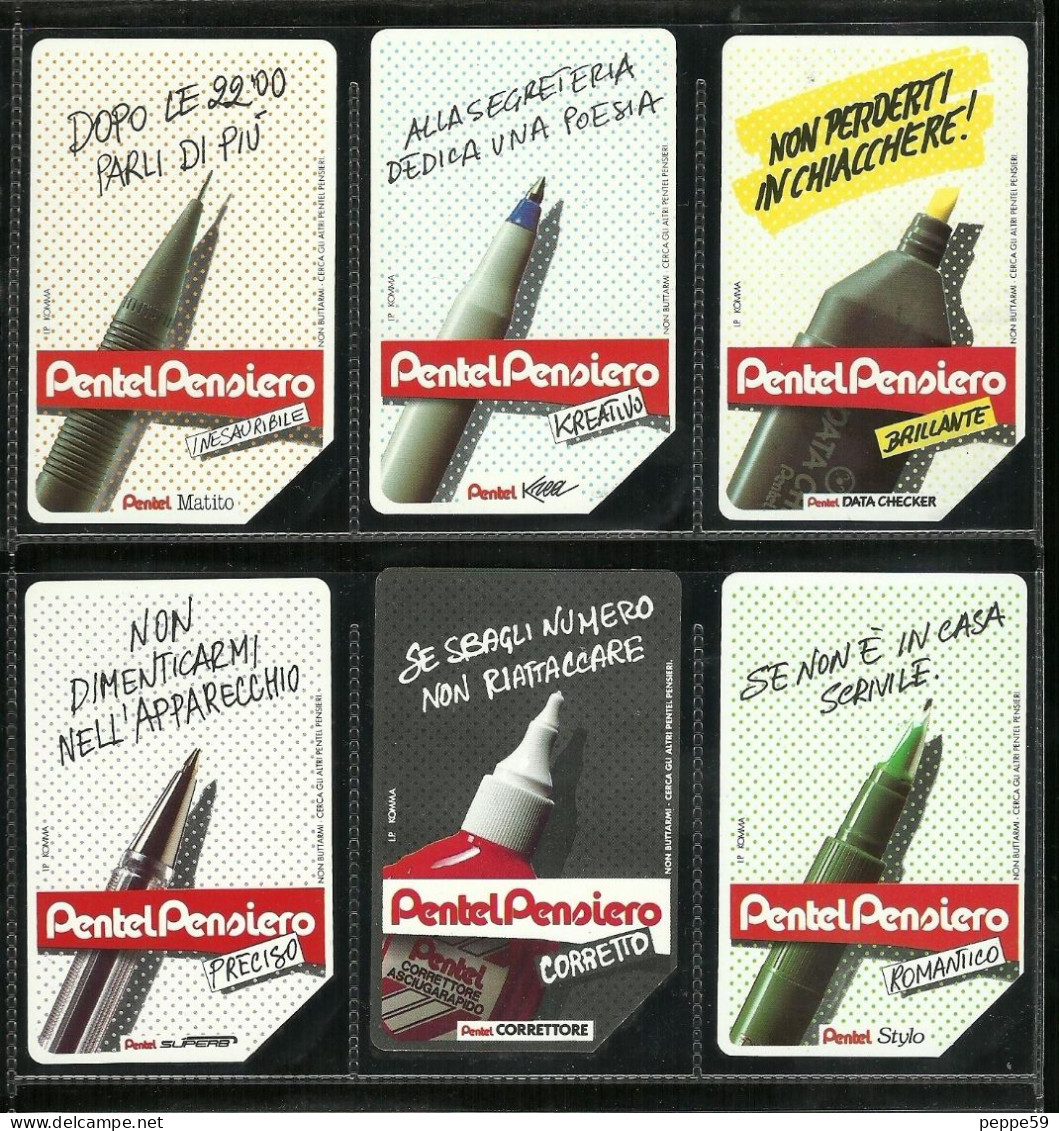 176 177 178 179 180 181 Goden - Serie Pentel  6 Pezzi Da Lire 5.000 Sip - Públicas  Publicitarias