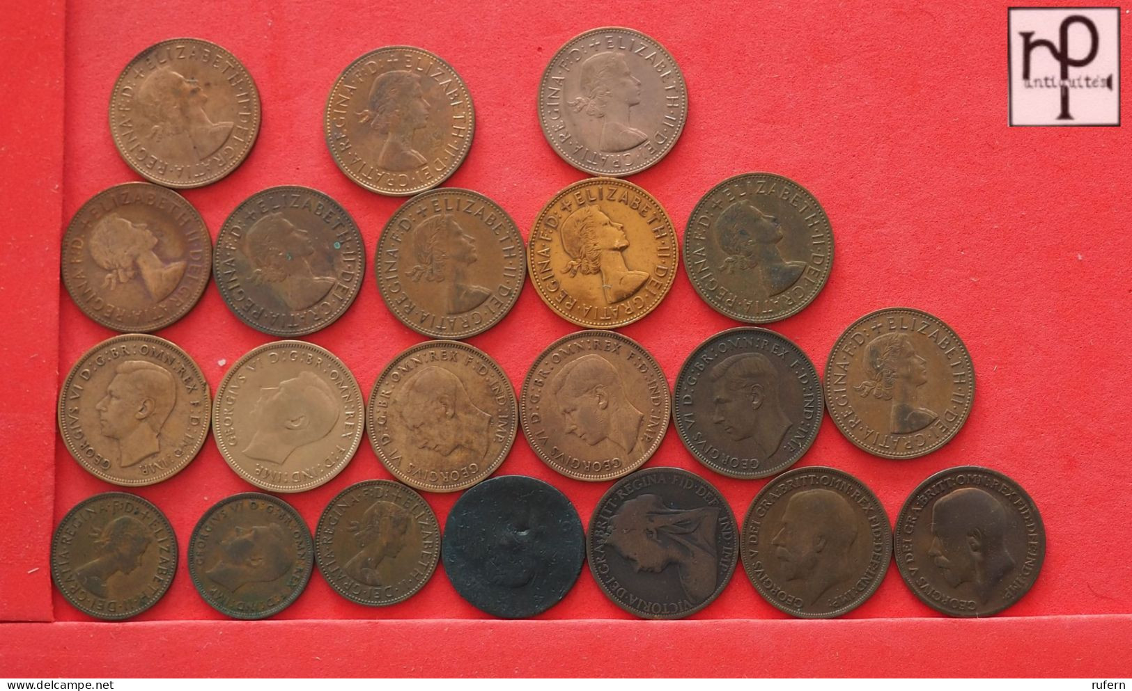 GREAT BRITAIN  - LOT - 21 COINS - 2 SCANS  - (Nº58006) - Collections & Lots