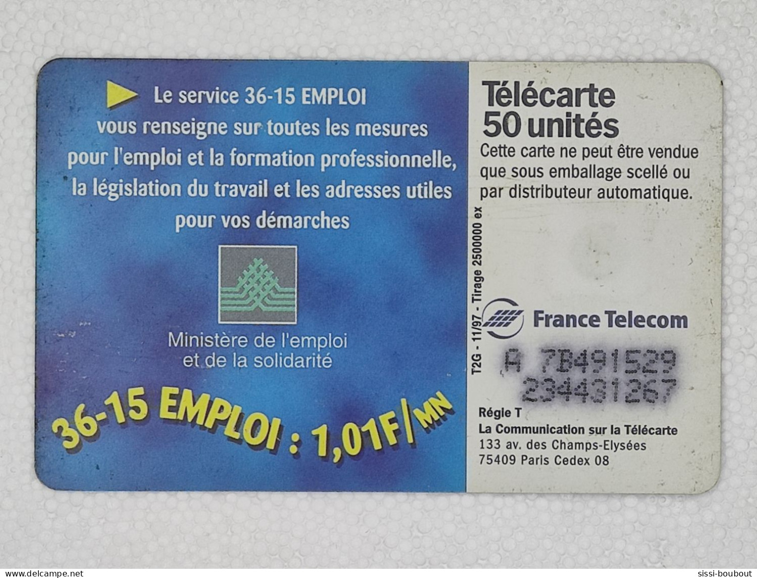 Télécarte - Le 36-15 Emploi - Altri & Non Classificati