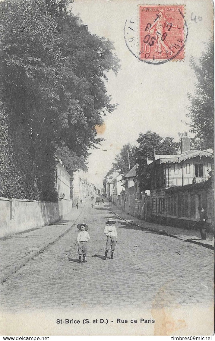 CPA Saint Brice Sous Fôret Rue De Paris - Saint-Brice-sous-Forêt