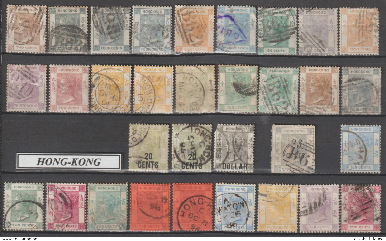 HONG KONG (CHINA) - VICTORIA - JOLI LOT OBLITERES A ETUDIER (1 DOLLAR DEFECTUEUX) - Gebraucht