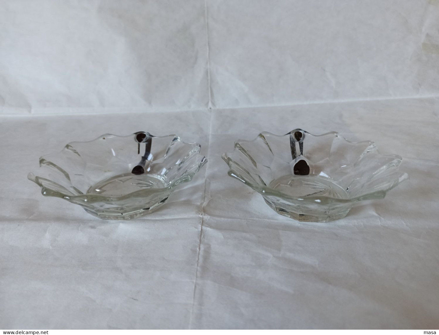 Due Vaschette Porta Candele In Vetro Di Murano - Glass & Crystal