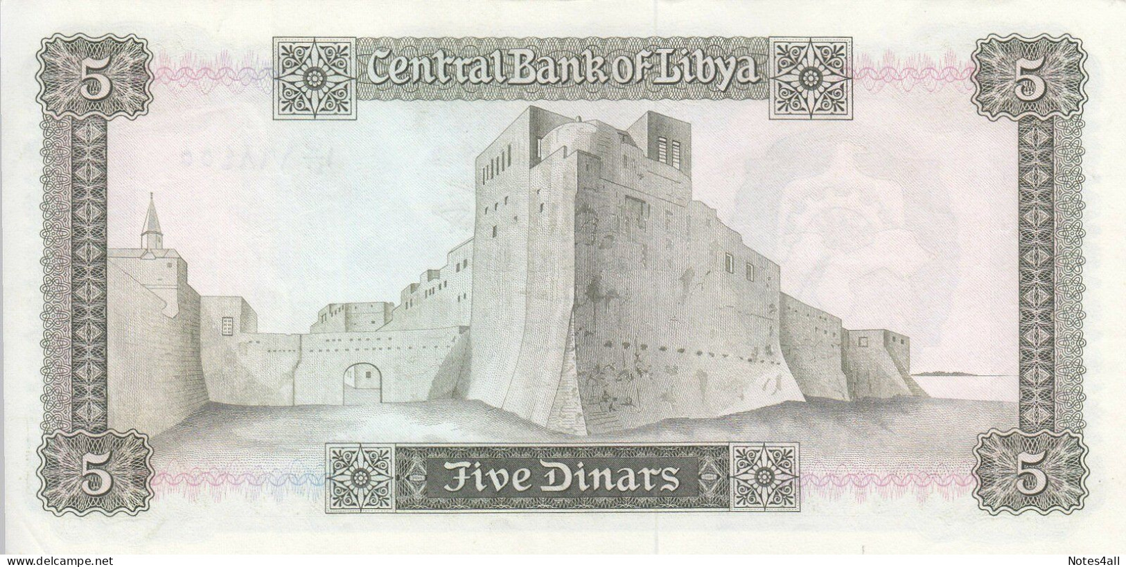 LIBYA 5 DINAR 1972 P-36b SIG/SHERLALA AU/UNC - Libye