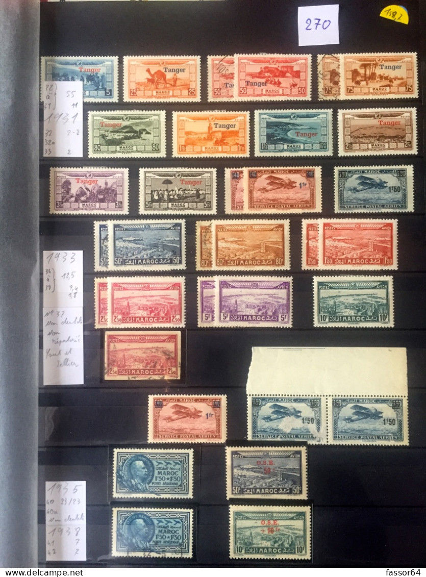 Maroc Poste Aérienne Lot 270 Neuf Et Oblitérés Et Non Dentelé N°1 à 42 1922/1928 Côte + 570 Euros - Other & Unclassified