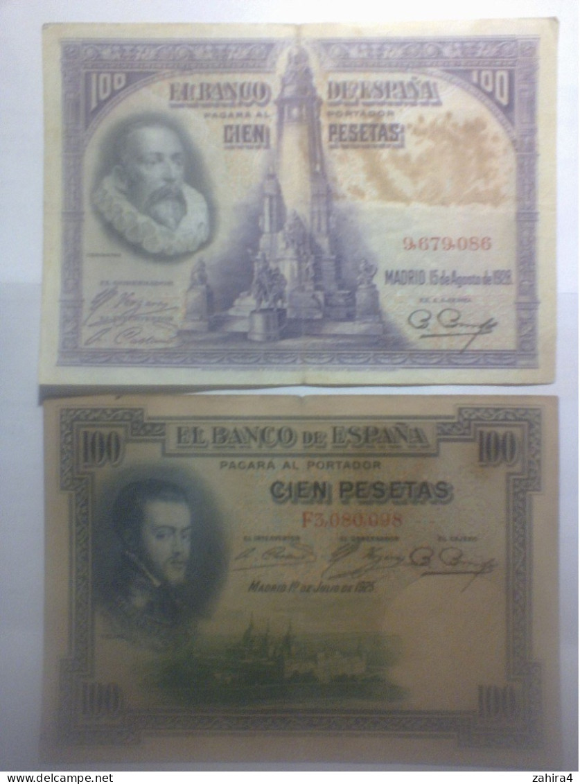 Lot 10 Billets Espagne - 1925 à 1954 - 3 X 5 Pts - 1 X 2 Pts -1 X 25 Pts - 2 X 50 Pts - 3 X 100 Pts - Collections & Lots