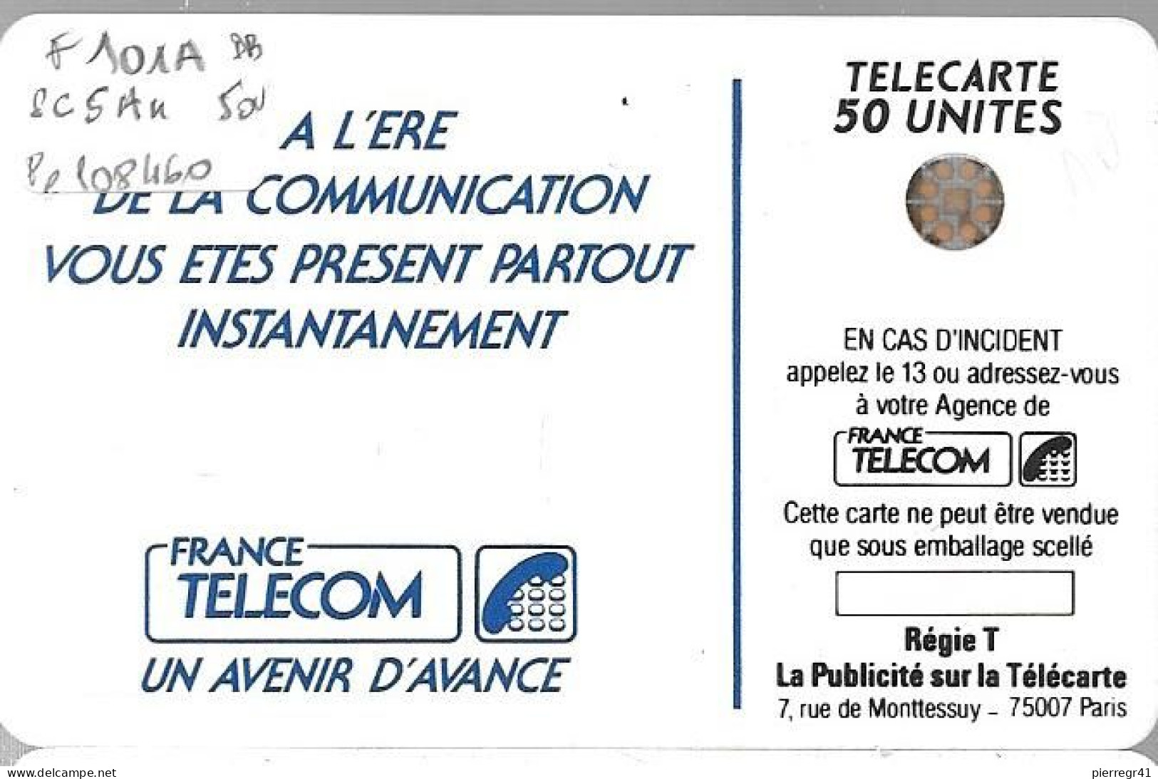 CARTE-PUBLIC-F102A-120U-SC5 An-1989-VISAGE D ENFANT-V° 6 Pe 108635-UTILISE-TBE- - 1989