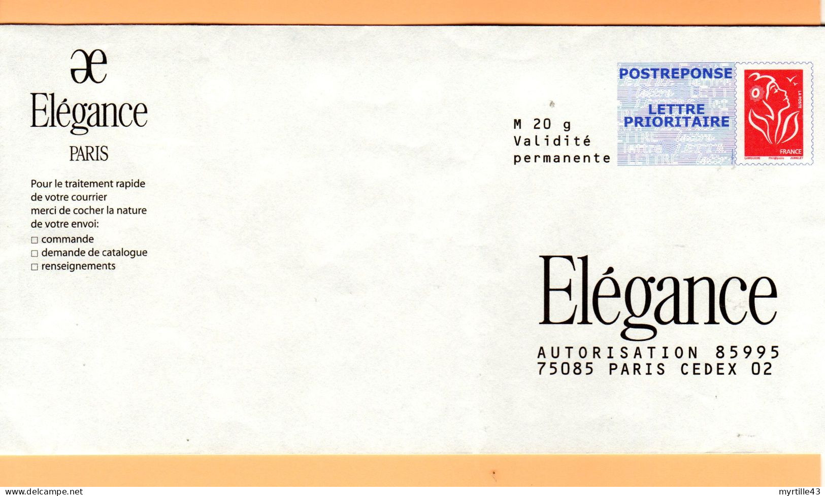 PAP Réponse Elegance - Neuf - 07R254 - Plusieurs Pli Et Enveloppe Froissée - Prêts-à-poster: Réponse /Lamouche