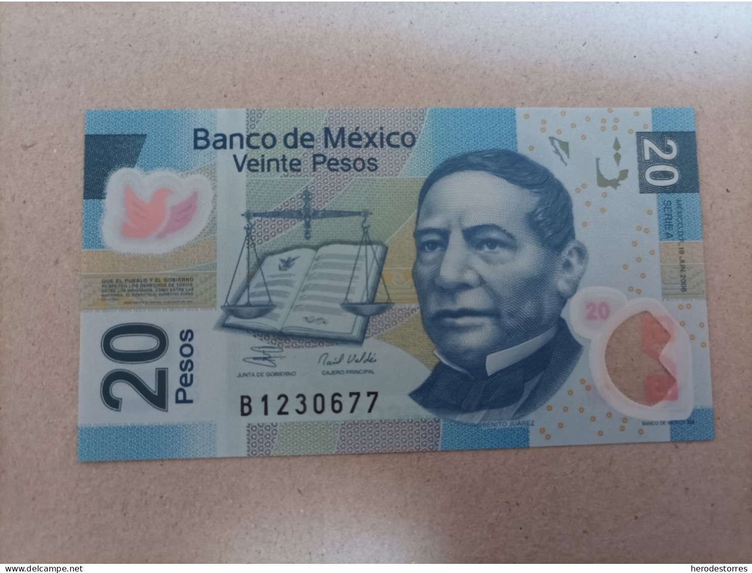 Billete De México De 20 Pesos, Año 2006, UNC - Mexico